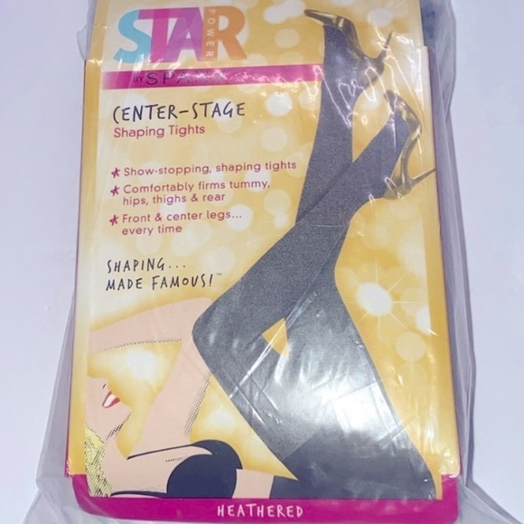 SPANX Star Power Center-Stage Patterned Shaping Tights Black Size S/B - Picture 1 of 6